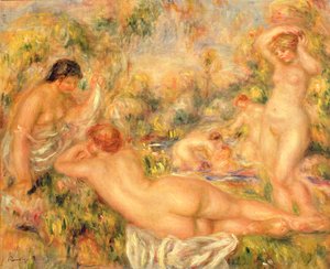 Fürdőzők Csoportja, 1918 alkotó: Pierre Auguste Renoir